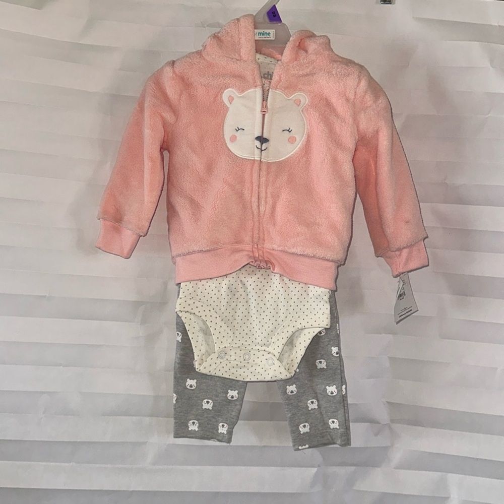 Child of Mine 3-Piece Baby Girl Outfit – Size 12 Months, Adorable Matching Set